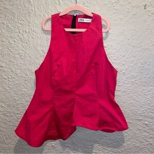 Zara Women's Vibrant Red Blouse